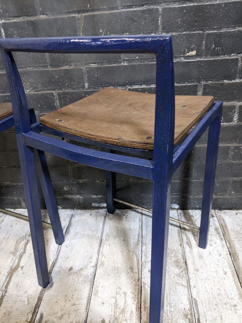 ネイビーアイアン スツール 2脚セット