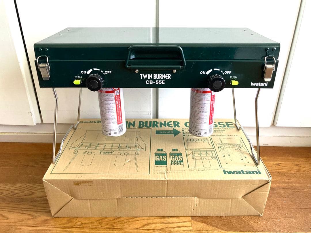 イワタニ『ツインバーナーCB-55E／アルミグリルCB-GR1』キャンプセット