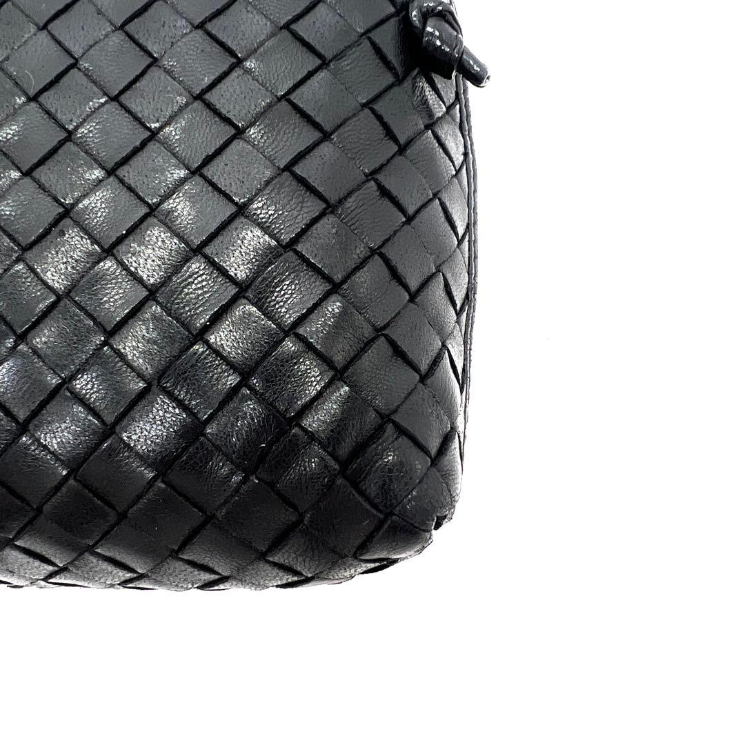 【極美品】ボッテガヴェネタ カメラバッグ イントレチャート タッセル ブラック