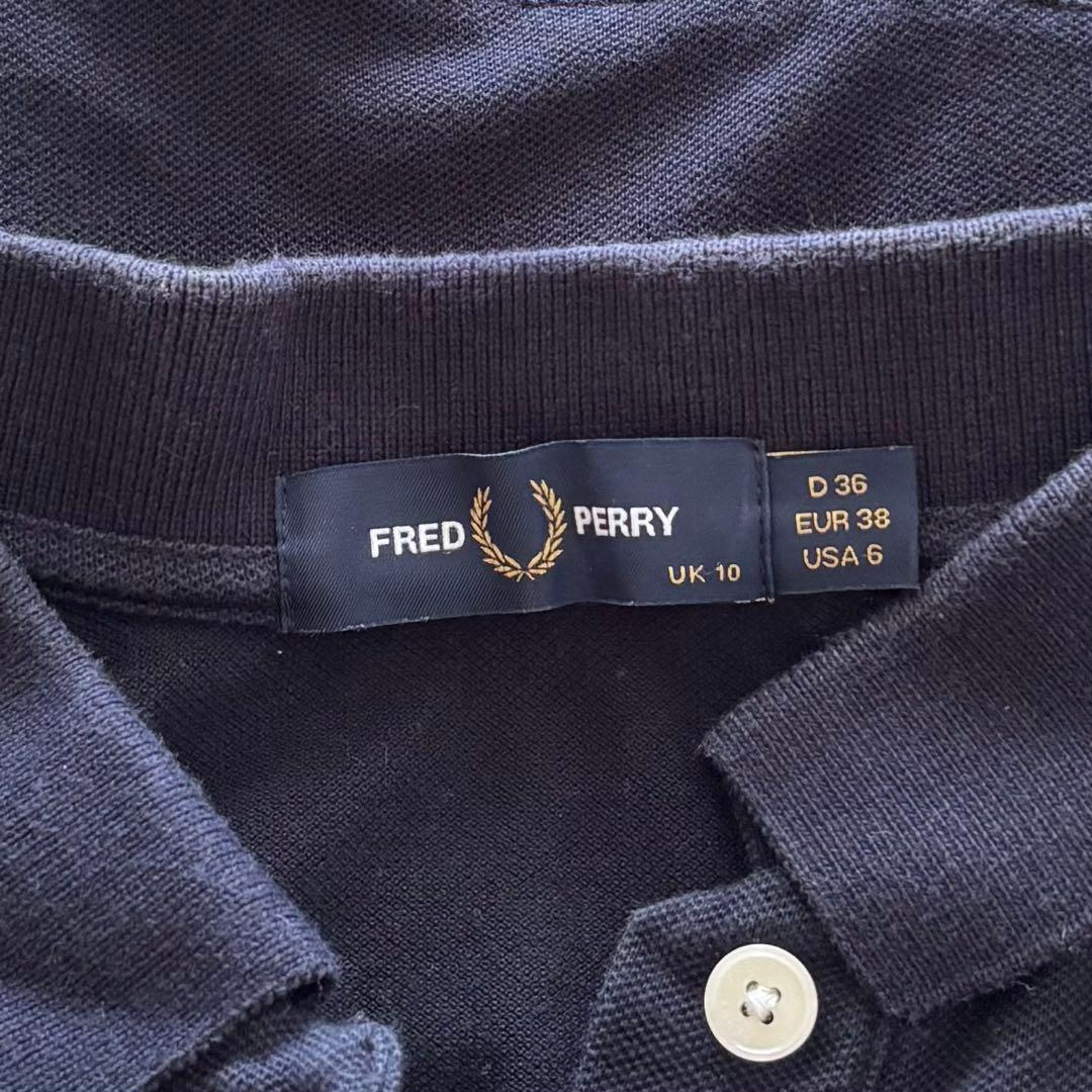 FRED PERRY ネイビー フリルポロシャツ D36