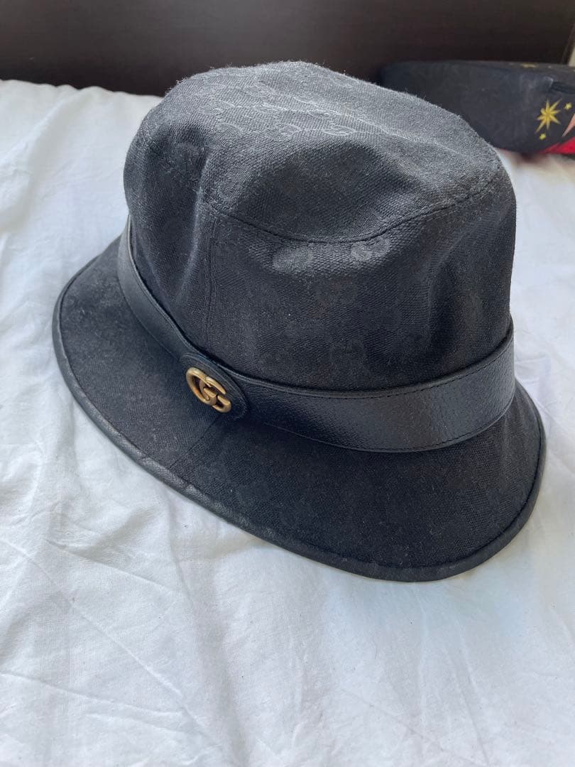 【グッチ オリジナル GGキャンバス バケットハットブラック】