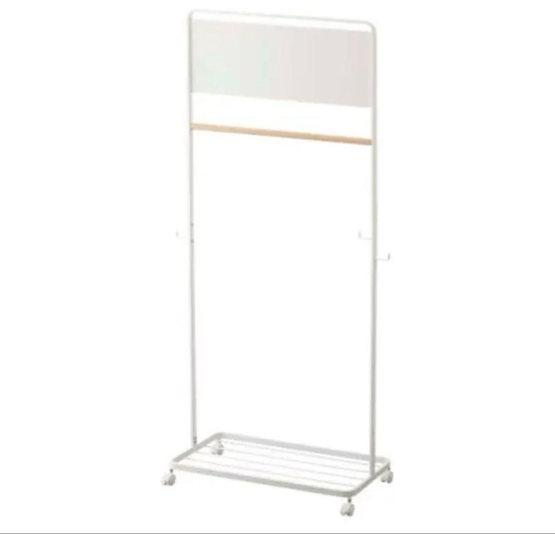 廃盤 【新品未開封】tower キッズパネル付きハンガーラックタワー　ホワイト