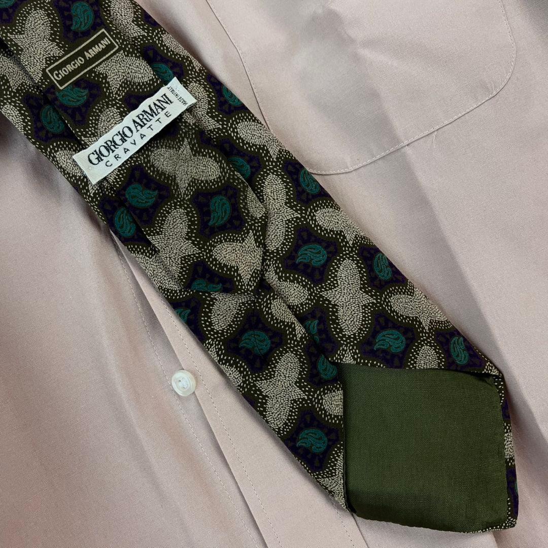 豪華5点セット90s ダブルスーツ　アルマーニネクタイ＆ピンズ付