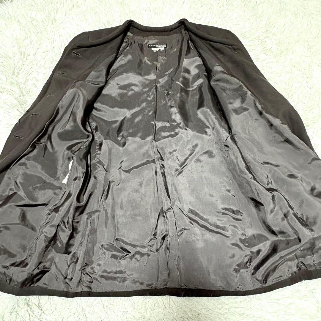 【極美品】ジョルジオアルマーニ　ノーカラージャケット　テーラードジャケット　 L