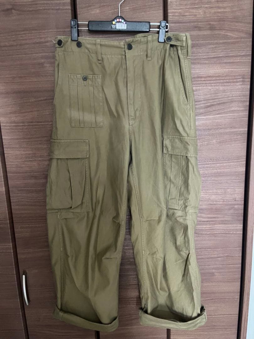 Nigel Cabourn アーミーカーゴパンツ 34サイズ カーキ