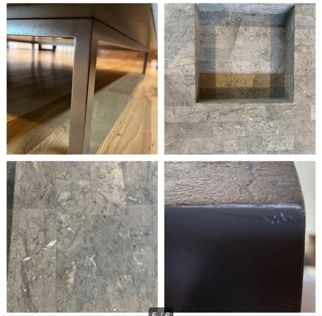 HUKLA ダイニングテーブル100 大理石 ストーン デスク コーヒー