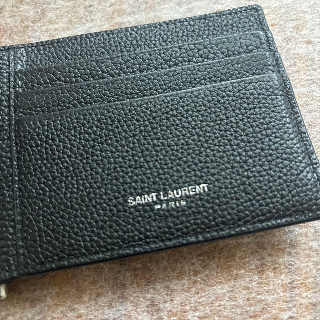 サンローランSAINT LAURENT マネークリップ二つ折り財布 美品付属品有