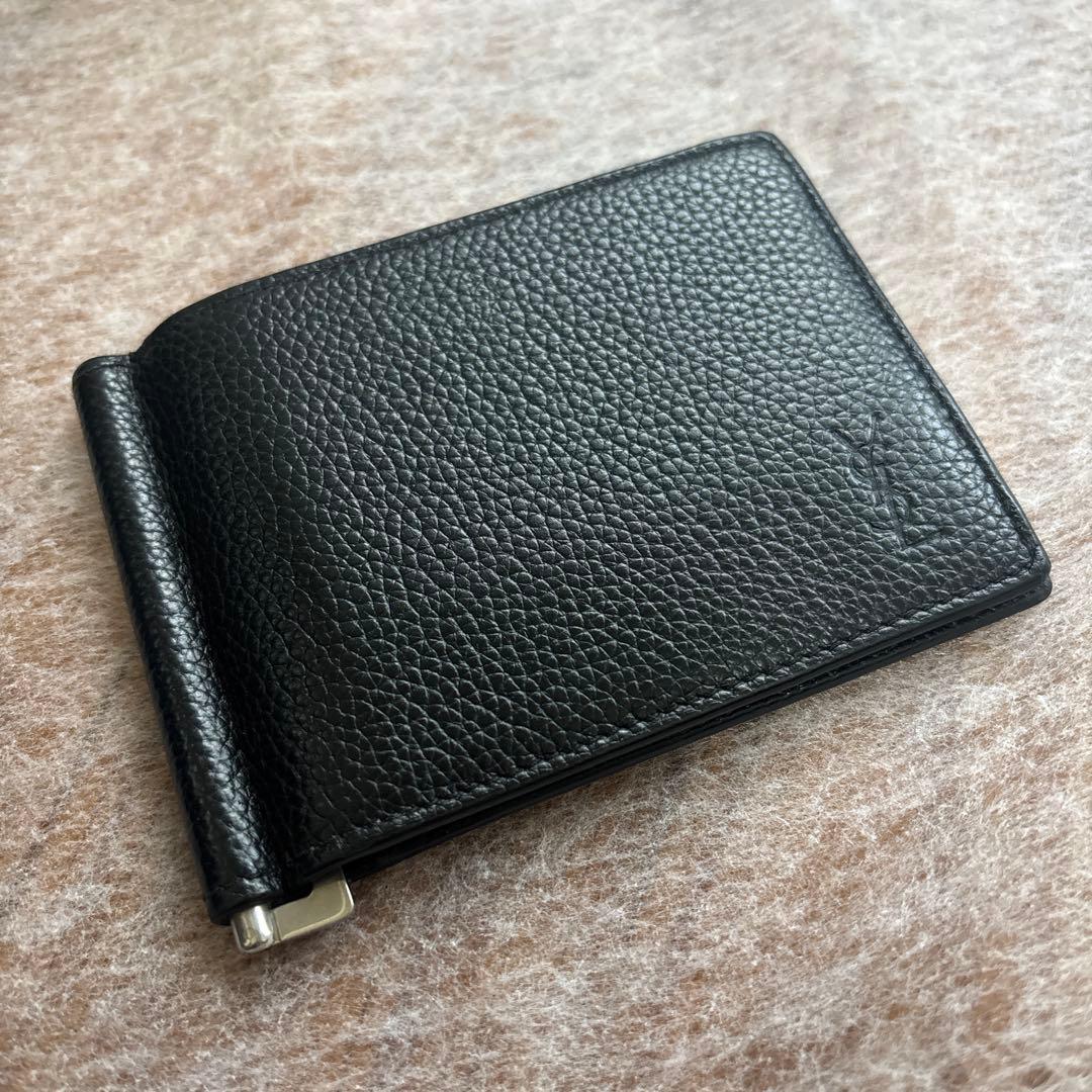 サンローランSAINT LAURENT マネークリップ二つ折り財布 美品付属品有