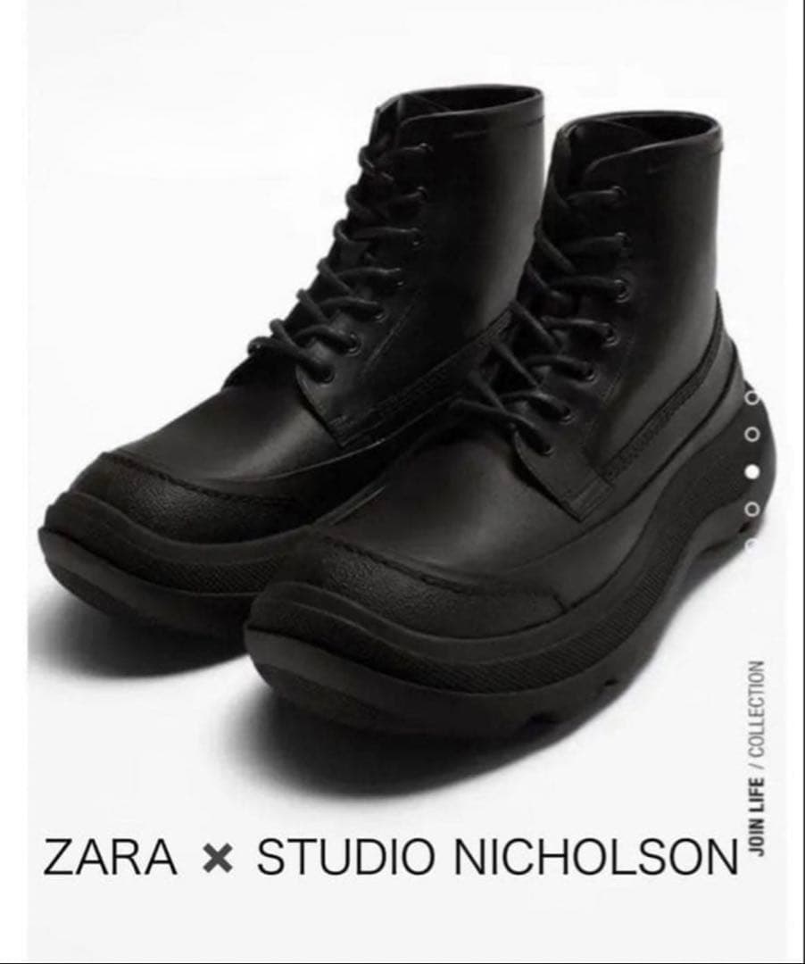 ZARA スタジオニコルソン　レースアップブーツ 44 28.3