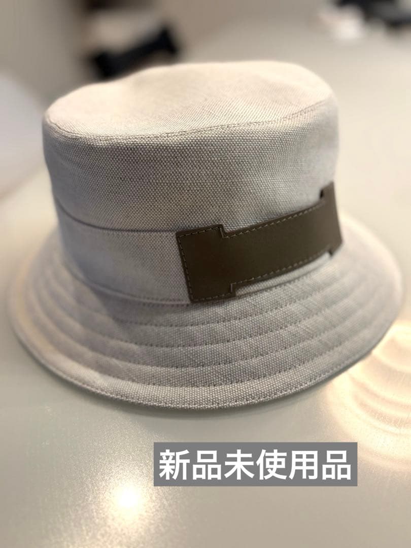 HERMES バケットハット ライトグレー 58サイズ