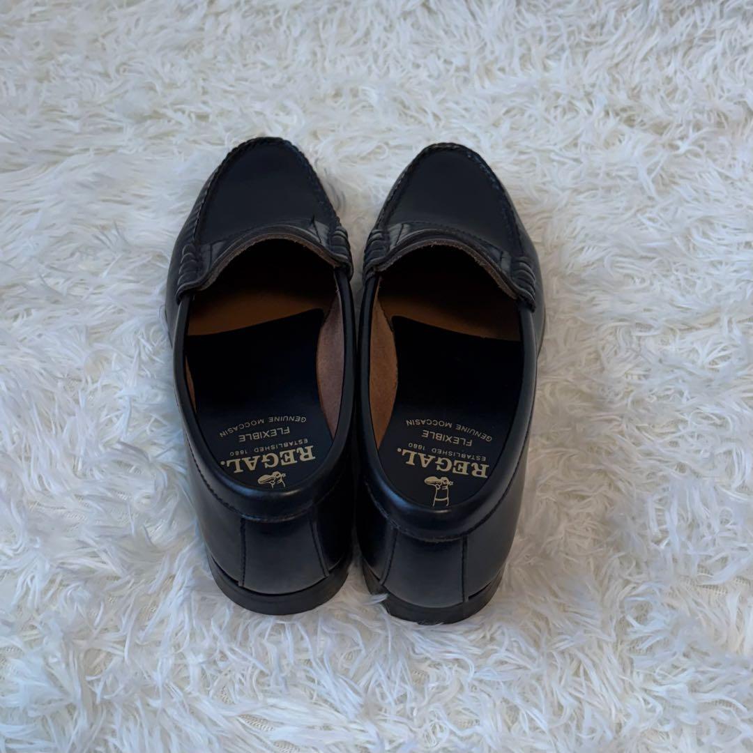 REGAL リーガル 本革 ローファー 黒 25.5cm リクルートビジネス