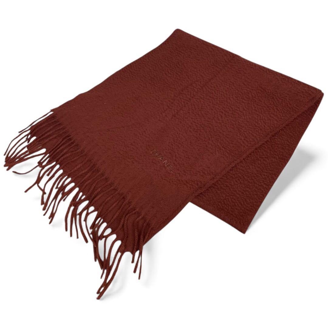 CHANEL マフラー　カシミヤ100% ブラウン系　シャネル