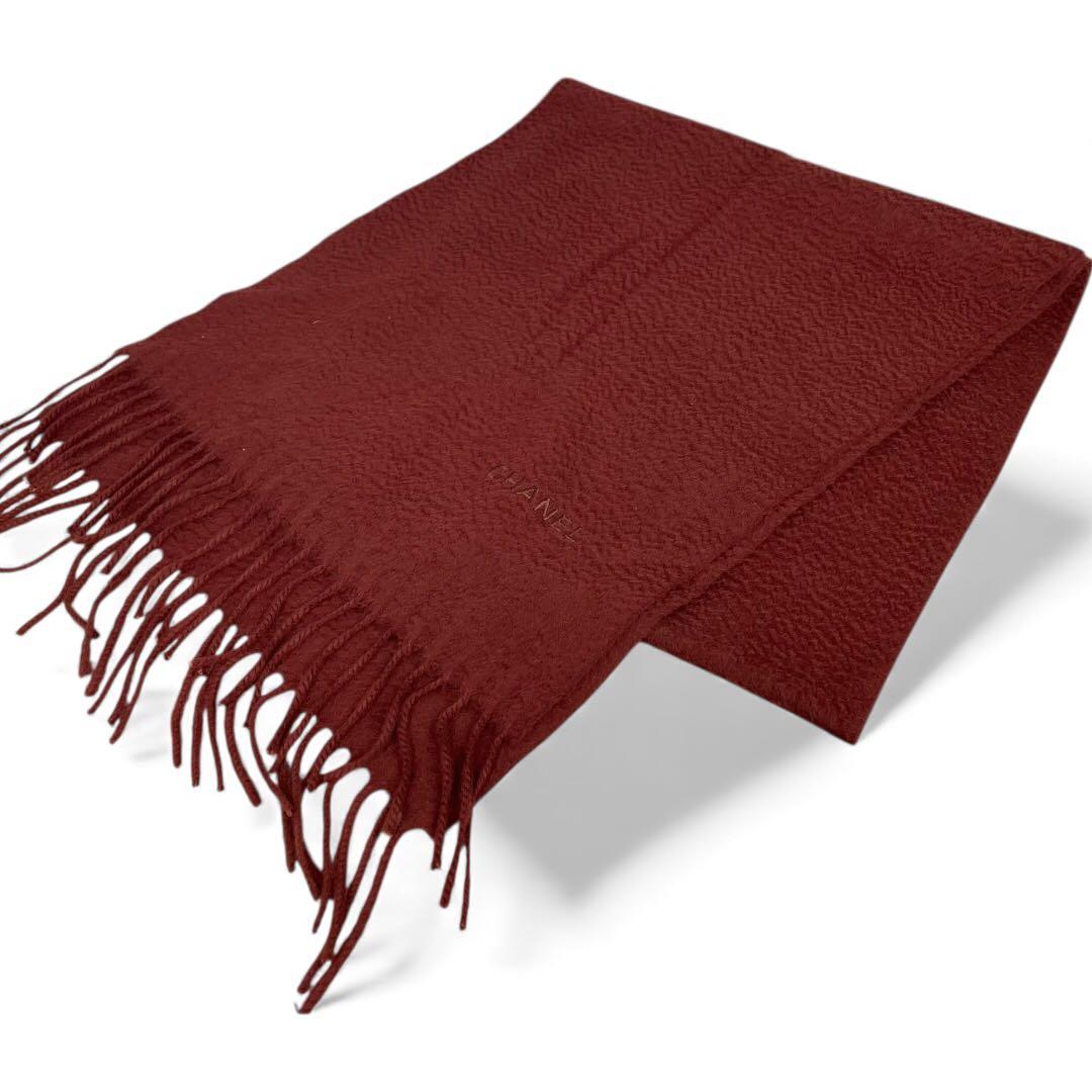 CHANEL マフラー　カシミヤ100% ブラウン系　シャネル