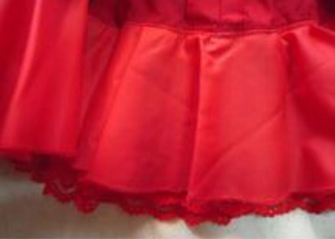 フラメンコ　社交ダンス　ペチコート　赤