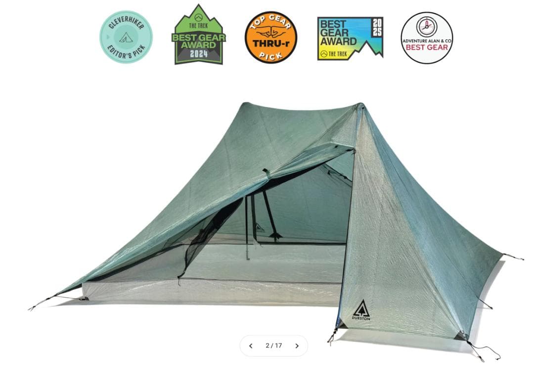 新品 Durston Gear X-MID PRO 2+ DCF床/シート/ペグ