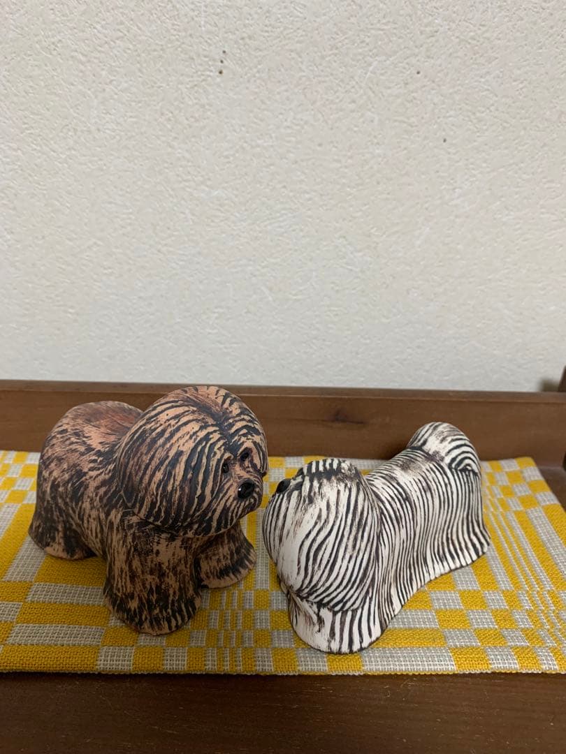 リサラーソン ミニケンネルシリーズ　ルーファス&スカイテリアー　北欧　犬の置物