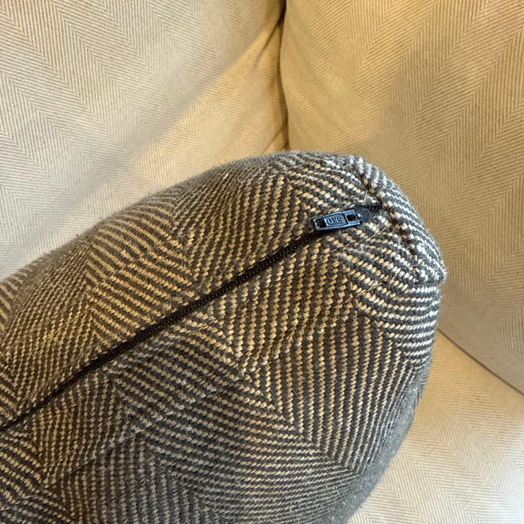 MasterWal ヘリンボーンクッション グレー 大きめ