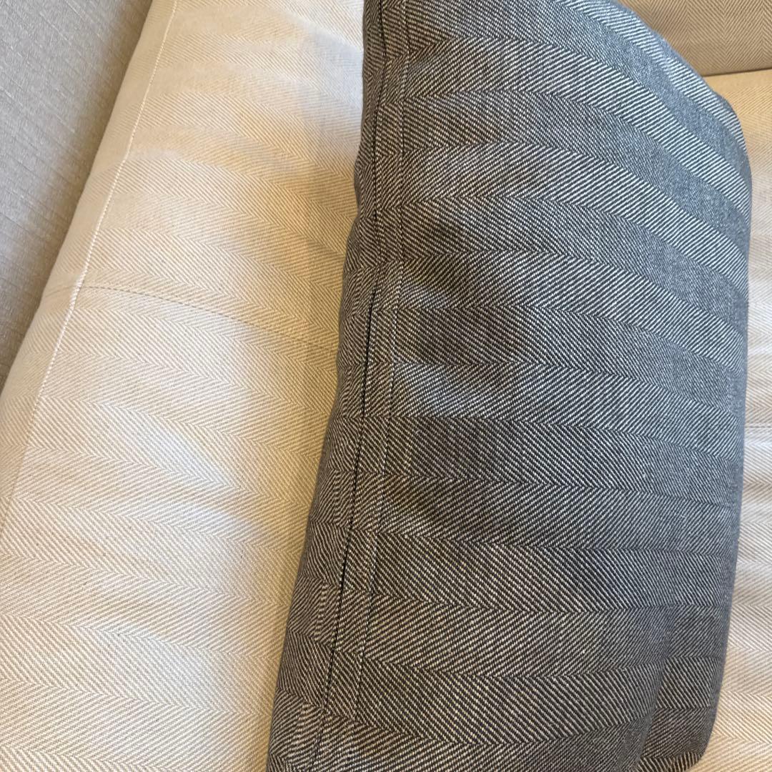 MasterWal ヘリンボーンクッション グレー 大きめ