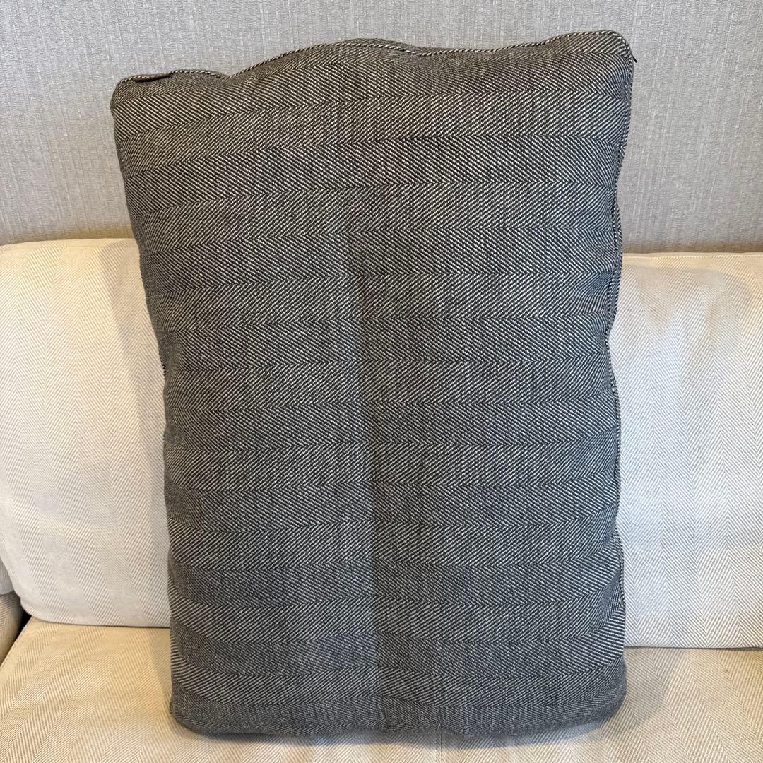 MasterWal ヘリンボーンクッション グレー 大きめ