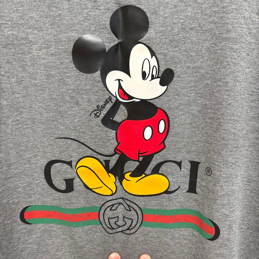 【*神様 GUCCI ミッキーマウス Tシャツ グレー
