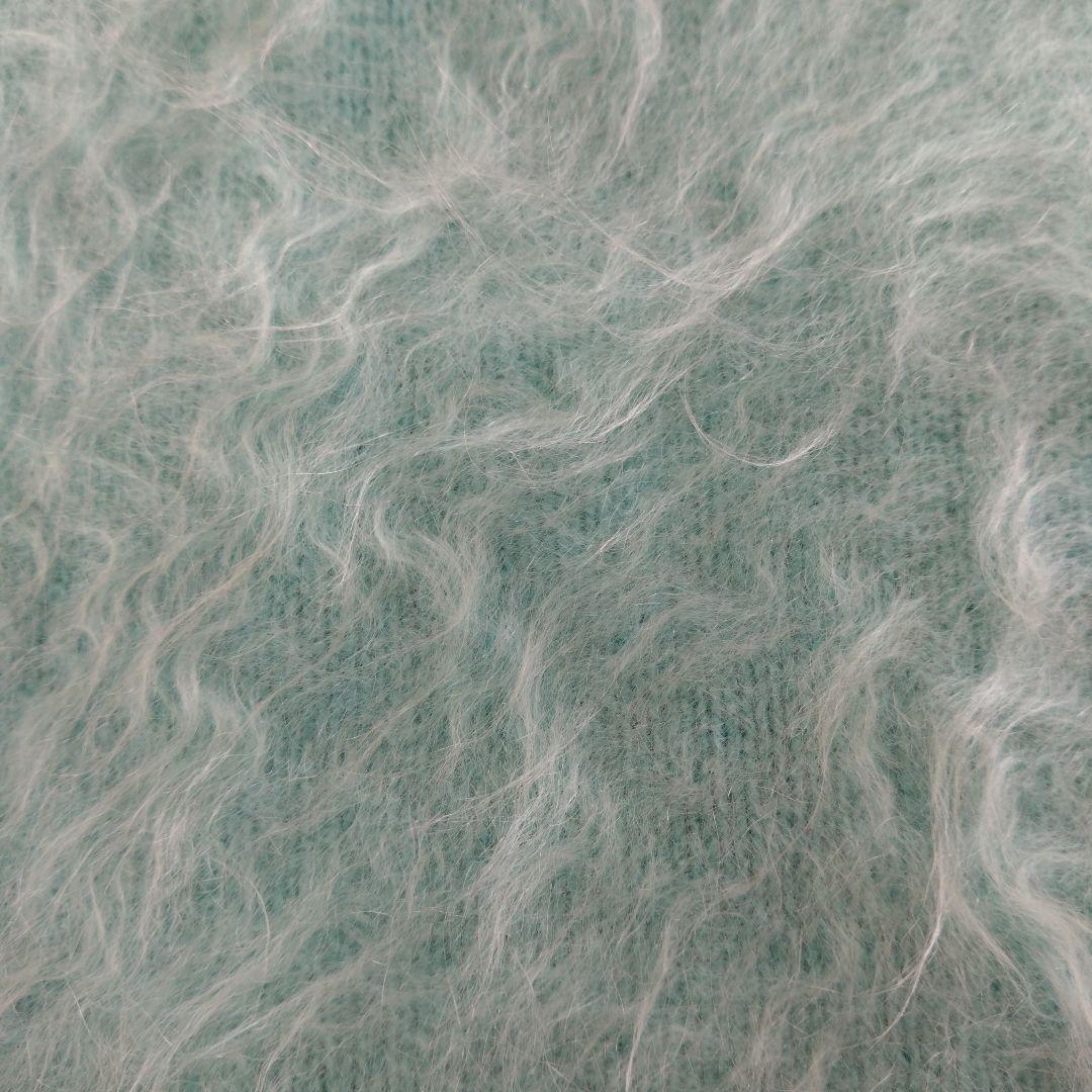 人気✨BLAMINK カシミヤ100%ニットベスト　ファー　ライトブルー