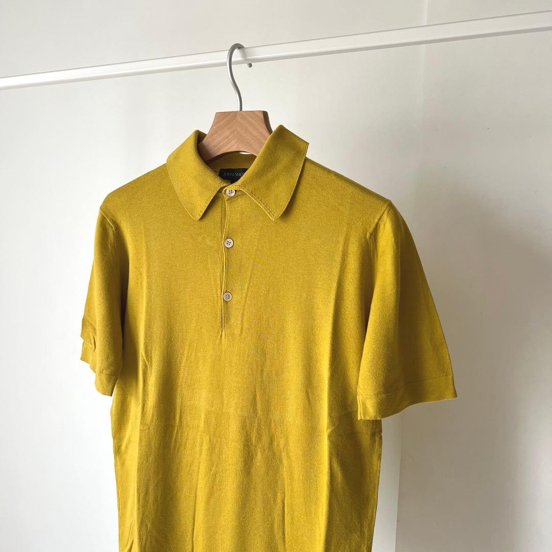 【美品】 John SmedleyポロシャツAdrian シーアイランドコットン