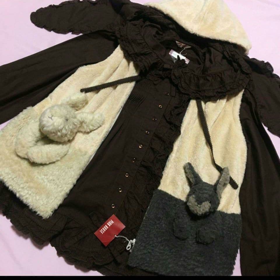 PINK HOUSE ピンクハウス うさぎ ぬいぐるみ ボア ベスト アイボリー