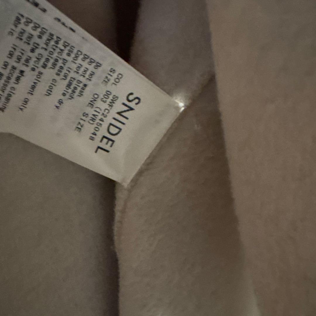 SNIDEL ファー付きミドルケープコート　アイボリー