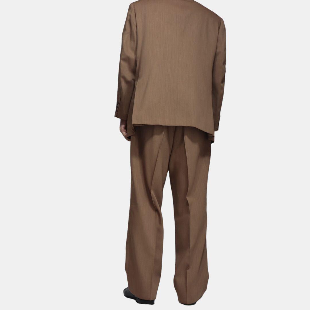 vintage ブラウン　ダブル　セットアップ　スーツ