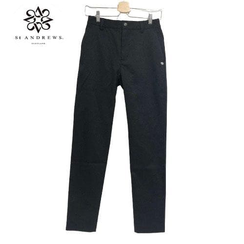 ○★新品未使用　St ANDREWS　ドビーストレッチクロップドパンツ　S　黒