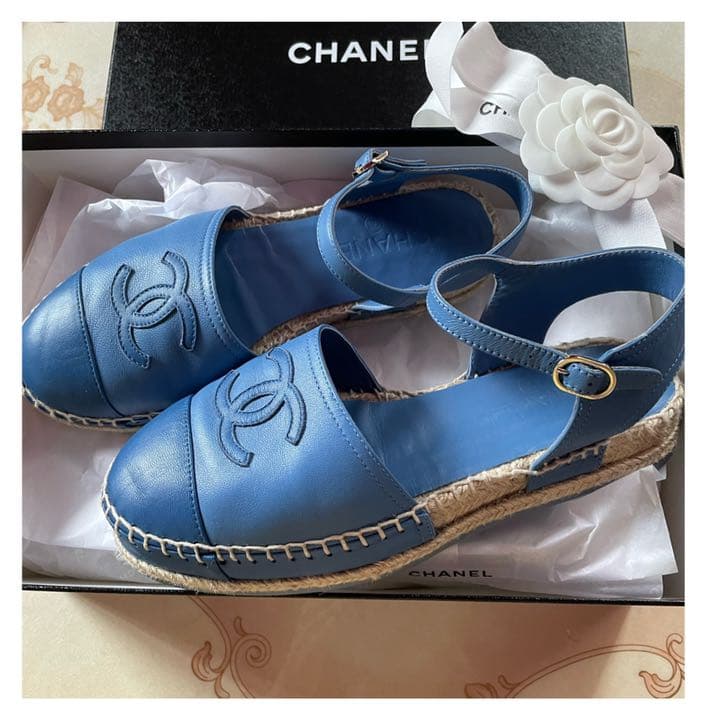 CHANEL エスパ サンダル 36 靴 シャネル エスパドリーユ