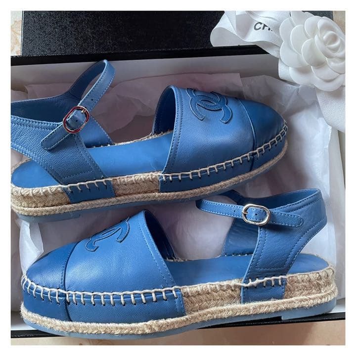 CHANEL エスパ サンダル 36 靴 シャネル エスパドリーユ