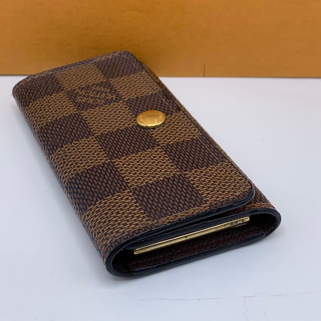 【美品】ルイヴィトン　キーケース　4連　ミュルティクレ4 ダミエ　エベヌ
