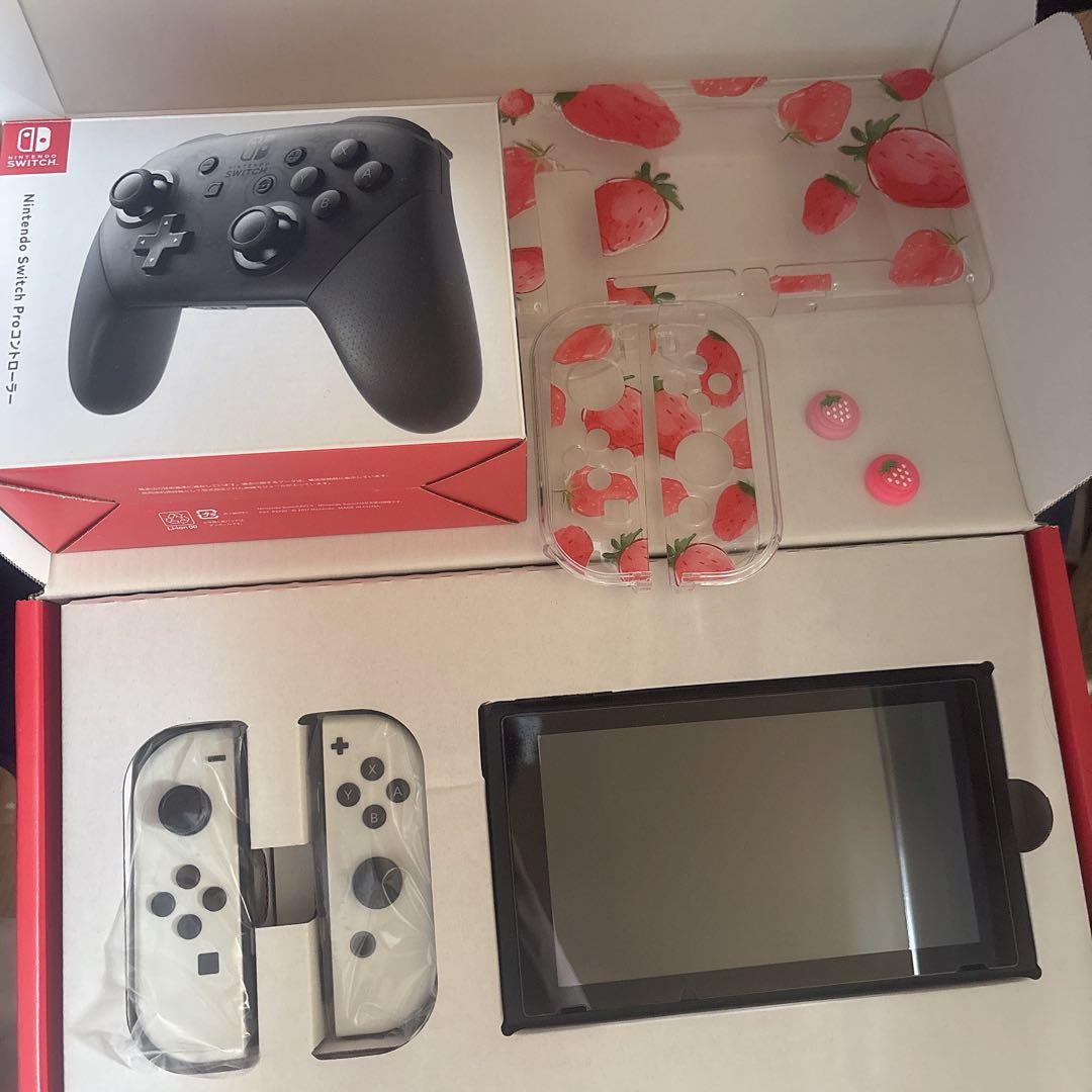 Nintendo Switch 本体 ジョイコン白 プロコンセット