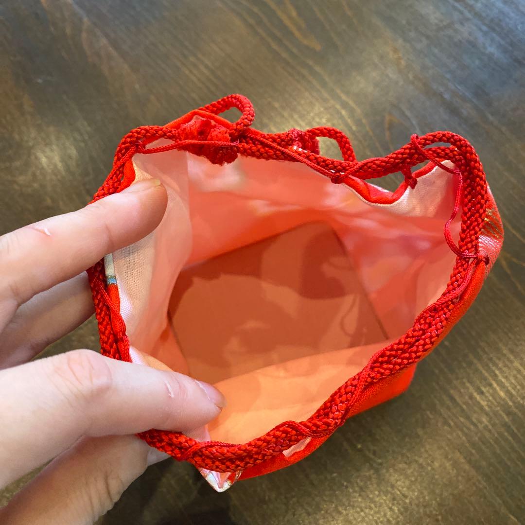 アンティーク 七五三 三歳 着物 被布 小物一色 フルセット 朱赤 蝶々 梅