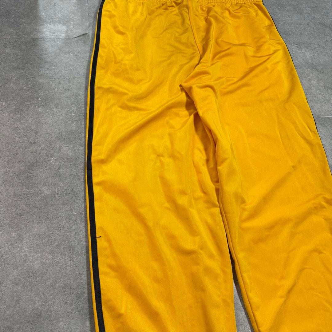 00s Adidas トラックパンツ イエロー×ブラック　トレフォイル 希少 L