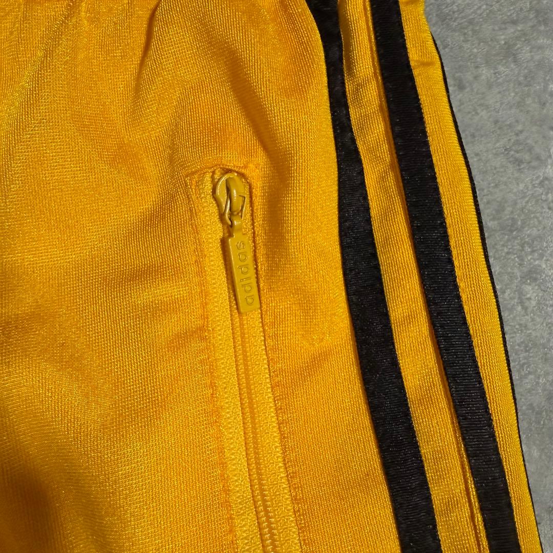 00s Adidas トラックパンツ イエロー×ブラック　トレフォイル 希少 L