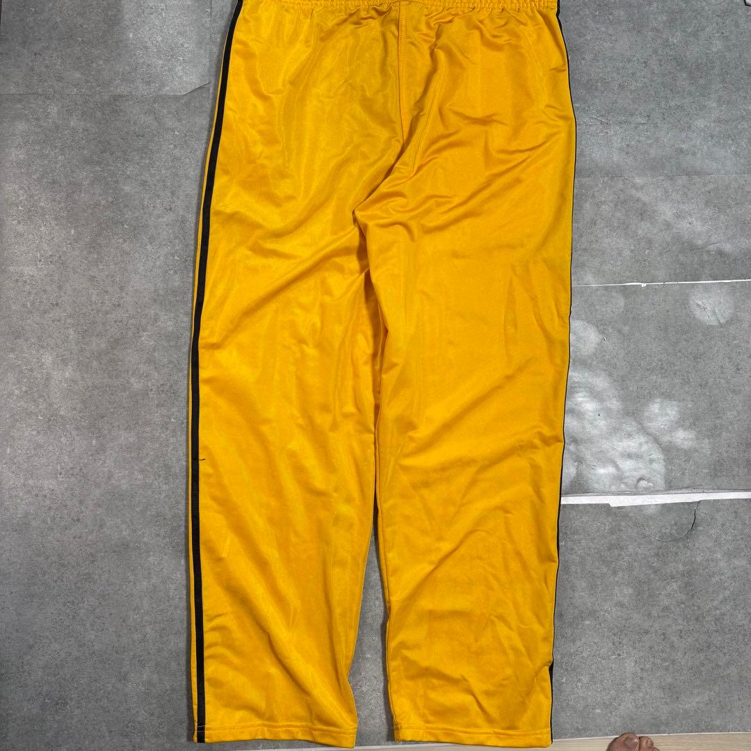00s Adidas トラックパンツ イエロー×ブラック　トレフォイル 希少 L