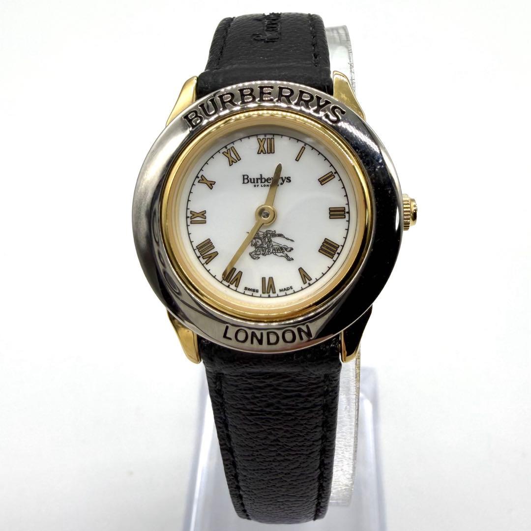 稼働品★Burberrys バーバリー 腕時計 ラウンド 4200AL ゴールド