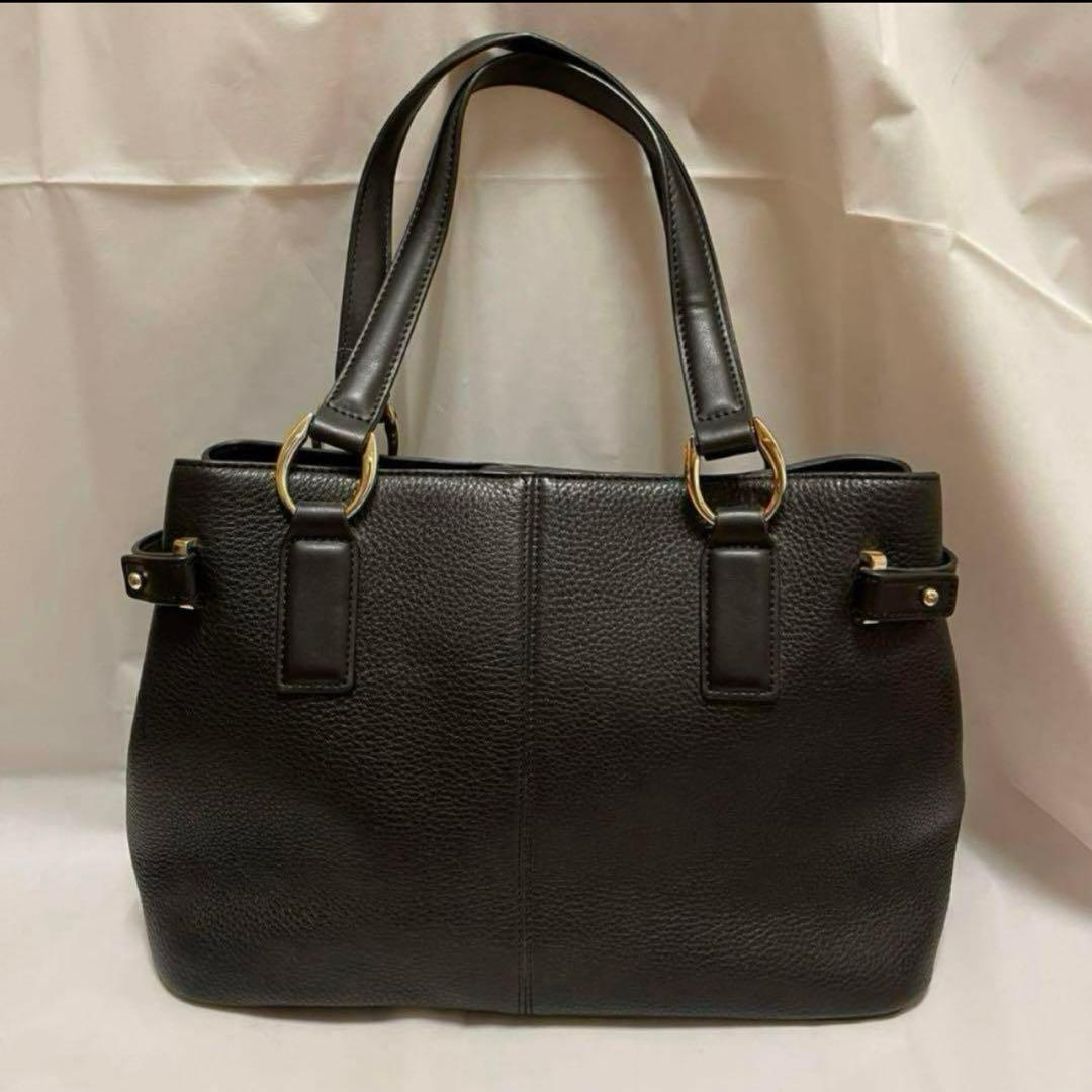 アナイ レザーバッグ 黒 ブラック 本革 A4収納可 通勤 仕事 新品未使用