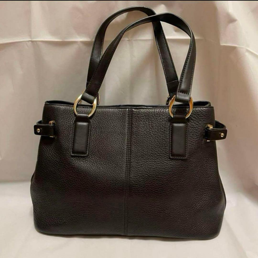 アナイ レザーバッグ 黒 ブラック 本革 A4収納可 通勤 仕事 新品未使用