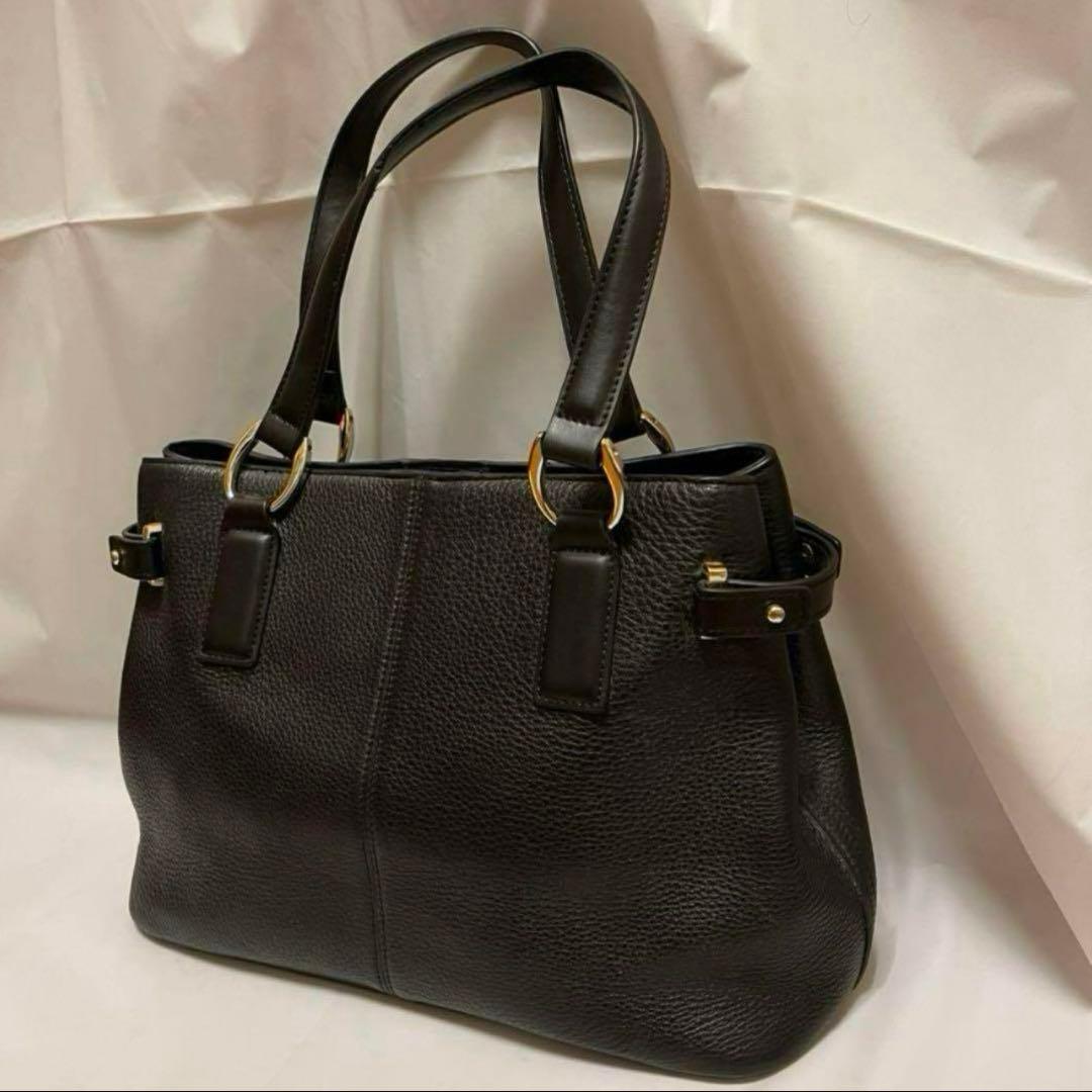 アナイ レザーバッグ 黒 ブラック 本革 A4収納可 通勤 仕事 新品未使用