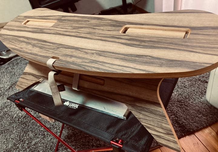 CAMP OOPERTS C型ブーメランテーブルW800 メラミン天板 未使用品