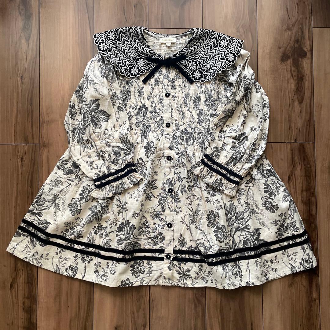 Bonjour diaryフラワープリント ワンピース 12y