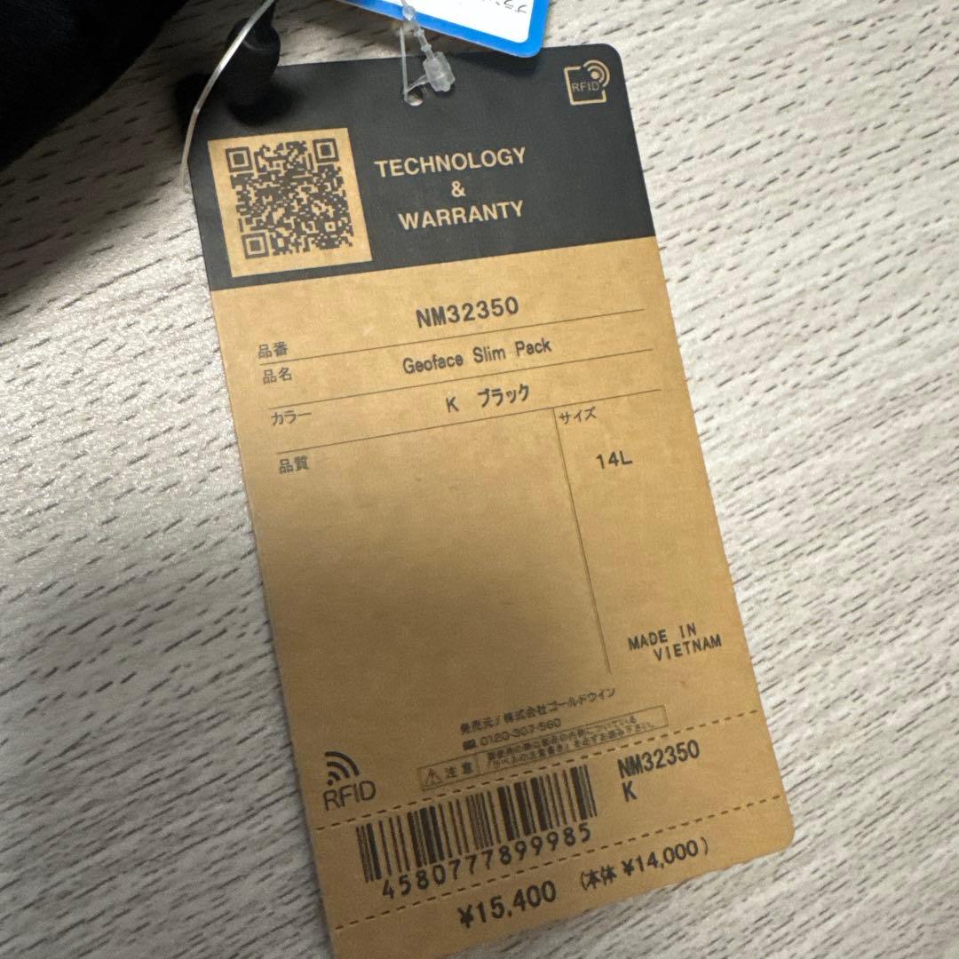 【新品未使用】THE NORTH FACE ジオフェイススリムパック ブラック