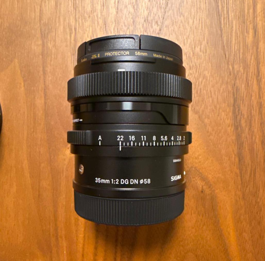 SIGMA 35mm F2 DG DN C LマウントZXIIフィルター付き