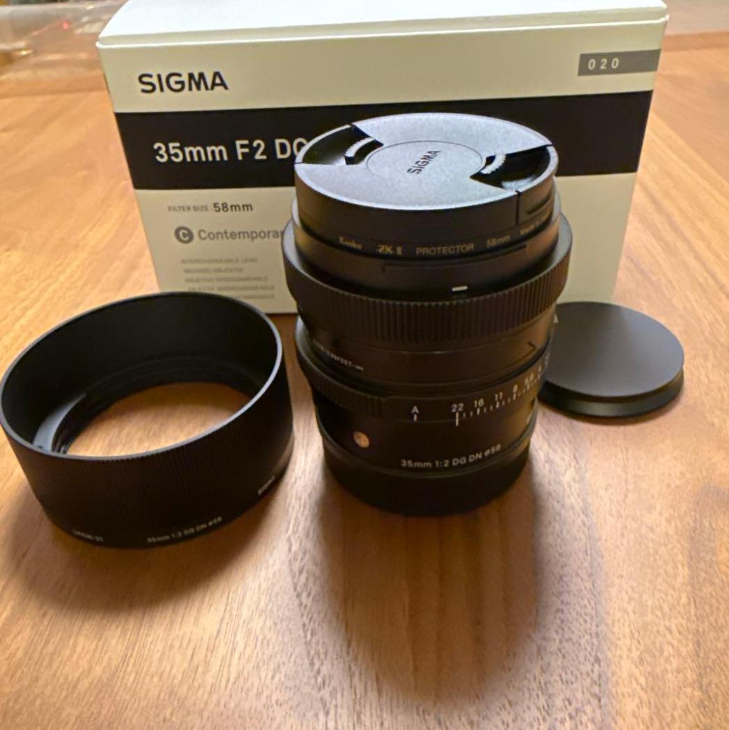 SIGMA 35mm F2 DG DN C LマウントZXIIフィルター付き