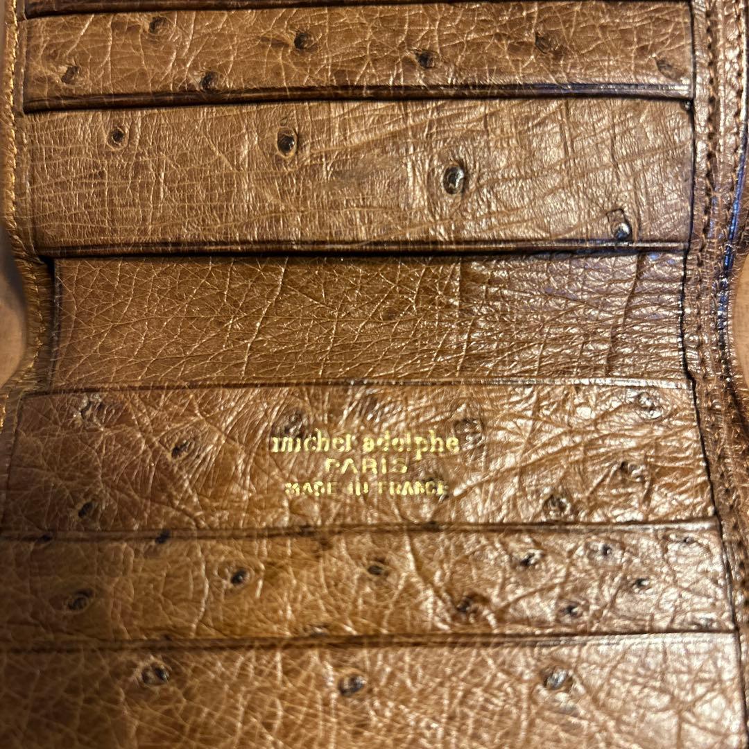 michel adolphe オーストリッチレザー 二つ折り財布