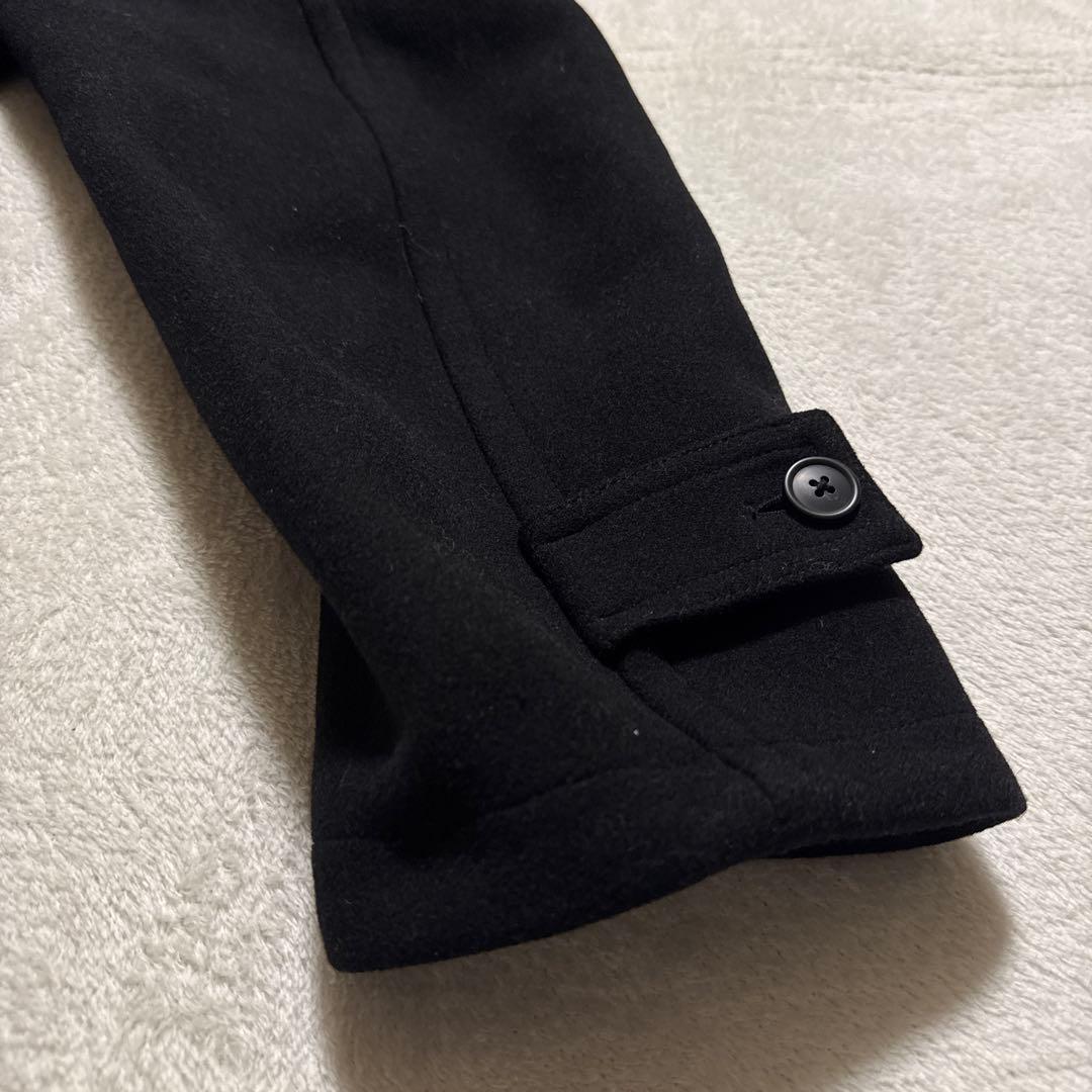 極美品 ユニクロ +j ウールオーバーサイズダッフルコート M ブラック 秋冬