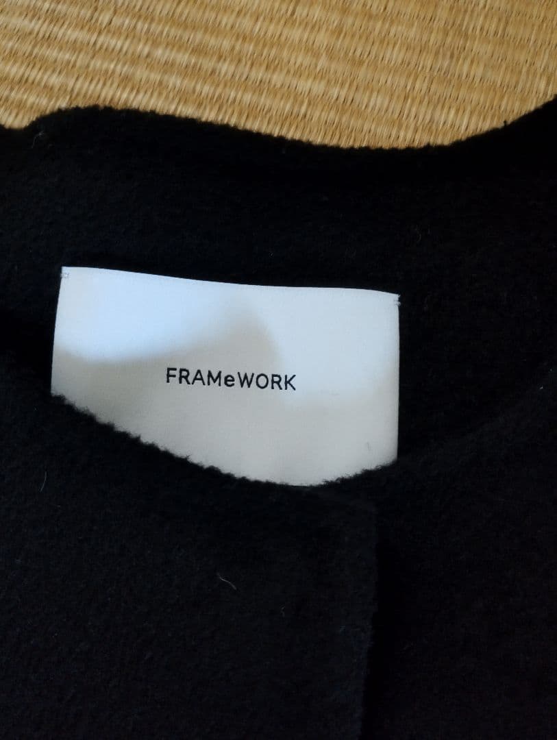 ハミルトンリバークルーネックコート　フレームワーク　ブラック　サイズ36